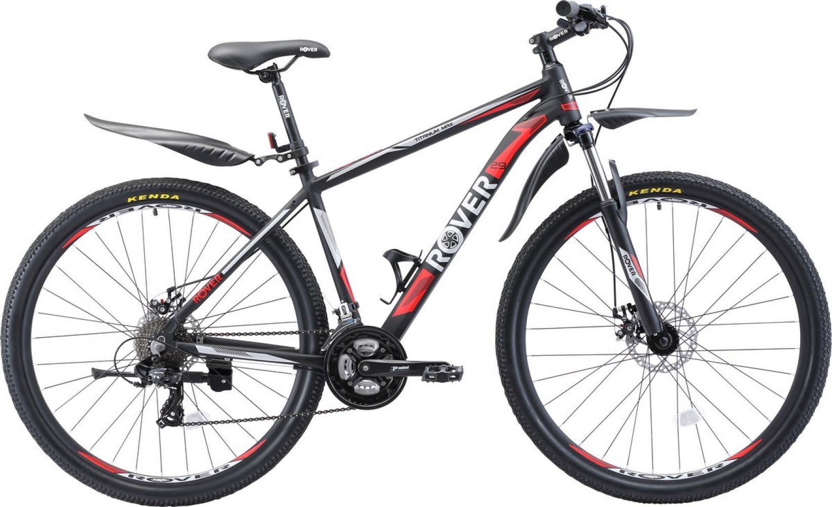 

Велосипед Rover Titanium Max 29"18" 2019 Matt Black/Grey/Red
