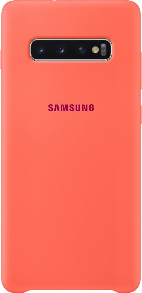 Акція на Панель Samsung Silicone Cover для Samsung Galaxy S10 Plus (EF-PG975THEGRU) Berry Pink від Територія твоєї техніки