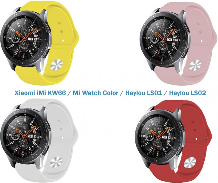

Набір ремінців 4 кольори BeCover для Xiaomi iMi KW66/Mi Watch Color/Haylou LS01/Haylou LS02 (706520) Girl