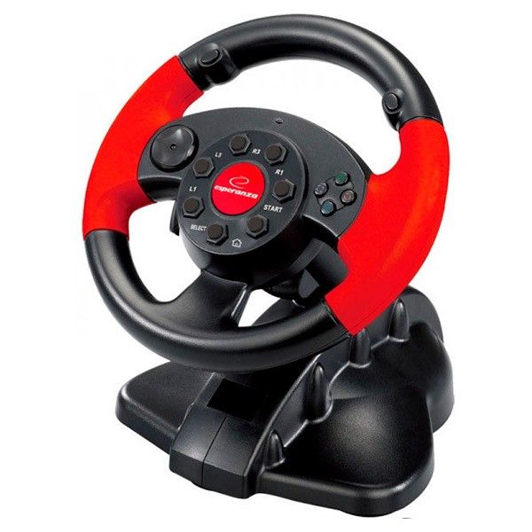 

Дротове кермо Esperanza USB Black/Red (EG103)