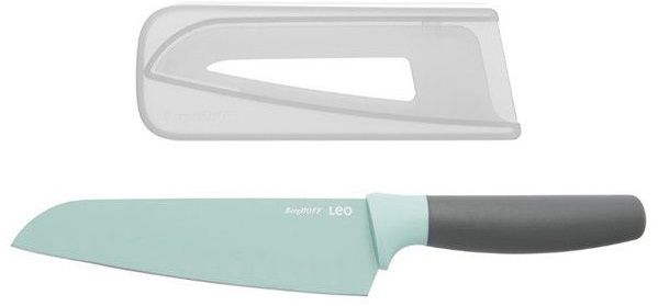 

Кухонний ніж BergHOFF Leo Сантоку с покрытием 170 мм в чехле (3950109) Mint