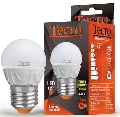 

Лампа LED Tecro PRO-G45-5W-3K-E27 5W 3000K E27