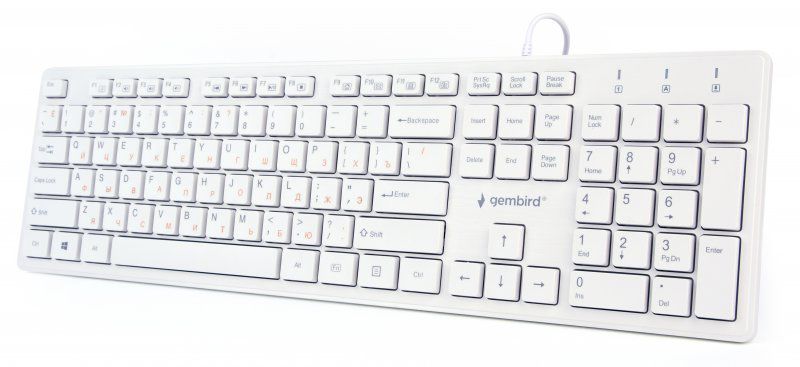 

Клавіатура дротова Gembird KB-MCH-03-W-RU White