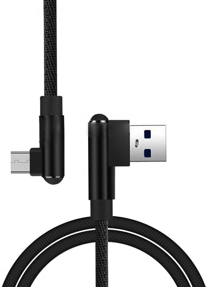 

Кабель USB WUW X97 microUSB 1m 2A L-shape Black