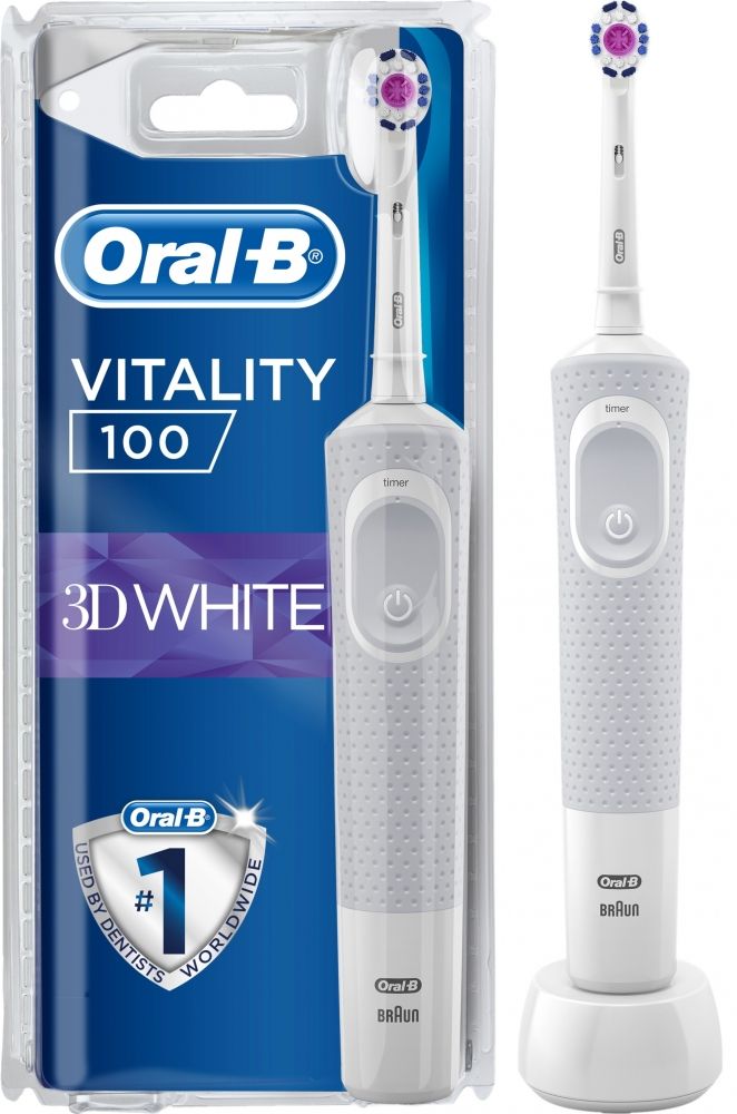 

Електрична зубна щітка ORAL-B BRAUN Vitality 3D White D100.413.1 (4210201262756) White