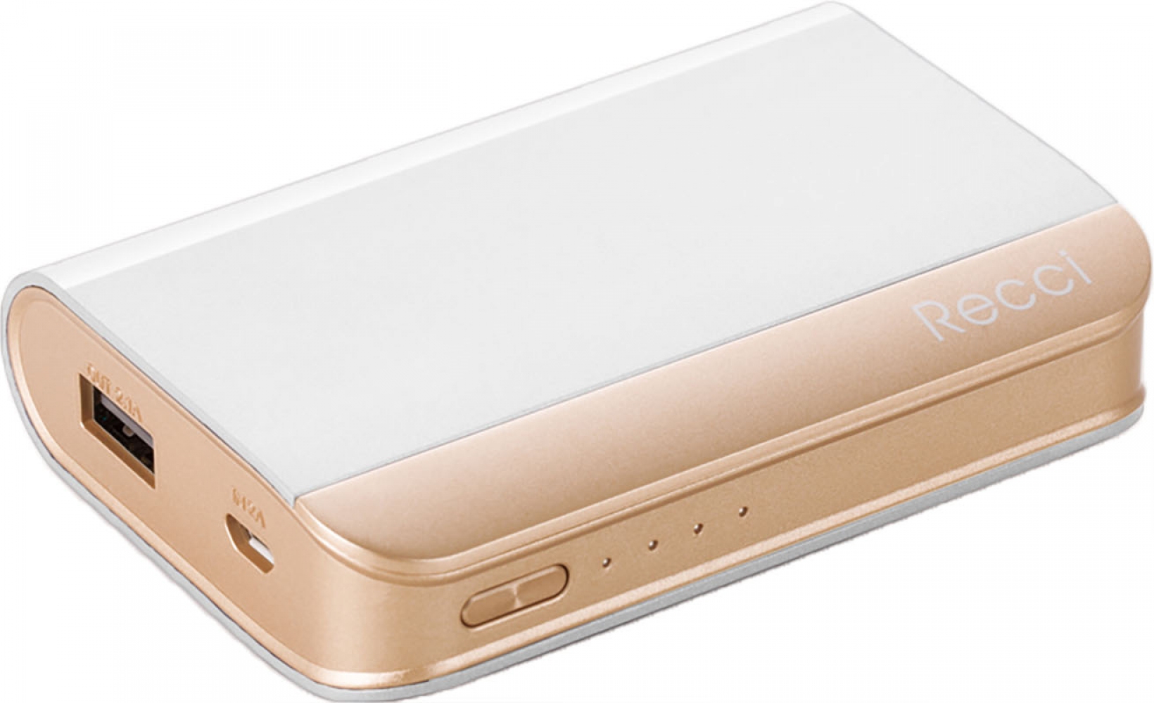 

Портативная батарея Recci RE-7500 Elegant Power Bank Power IQ 2.1А Li-Pol 7500 mAh White