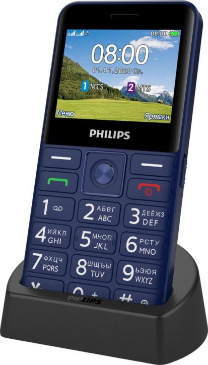 

Мобільний телефон Philips Xenium E207 Blue