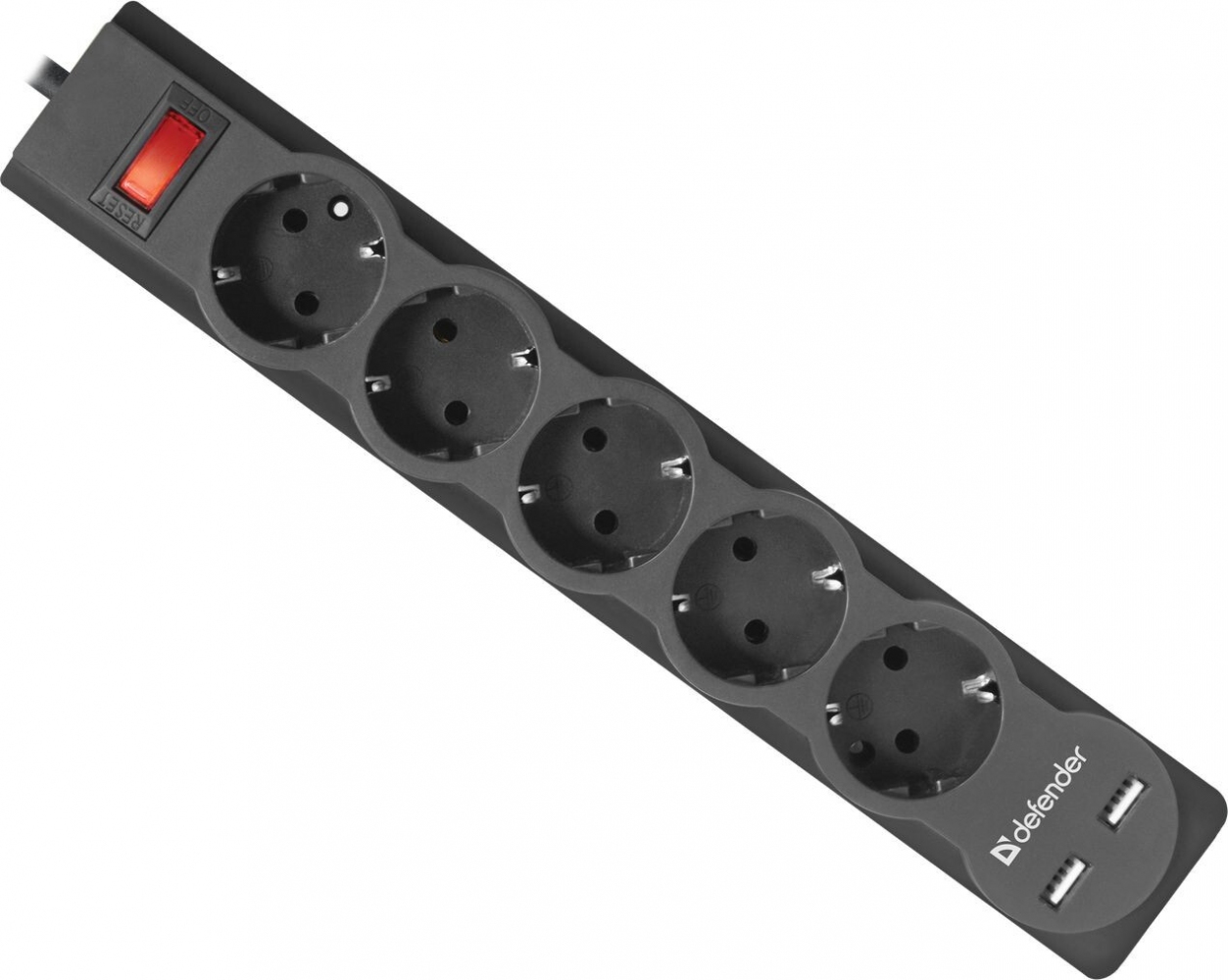 

Мережевий фільтр Defender DFS 755 2xUSB 5 м (99755)