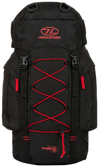 

Рюкзак туристический Highlander Rambler 33 л (926381) Black / Red