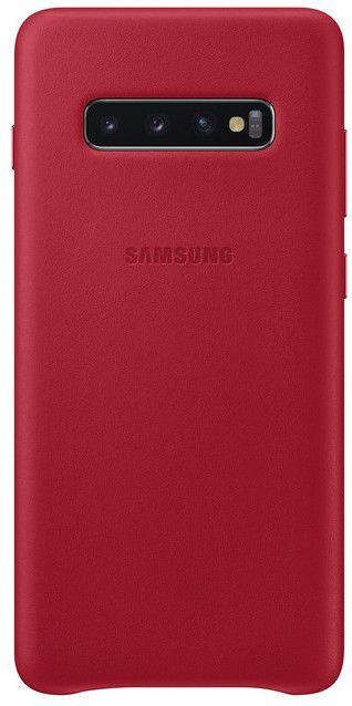 Акція на Панель Samsung Leather Cover для Samsung Galaxy S10 Plus (EF-VG975LREGRU) Red від Територія твоєї техніки