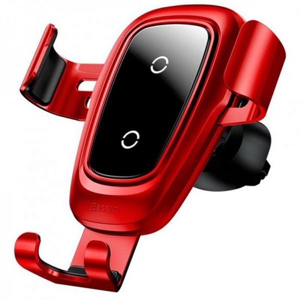

Автотримач Baseus Metal Wireless Fast Charger Gravity Car Mount (Air Outlet Type) (WXYL-B09) Red