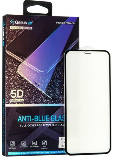 

Захисне скло Gelius Pro 5D Anti-Blue Glass iPhone XR Black