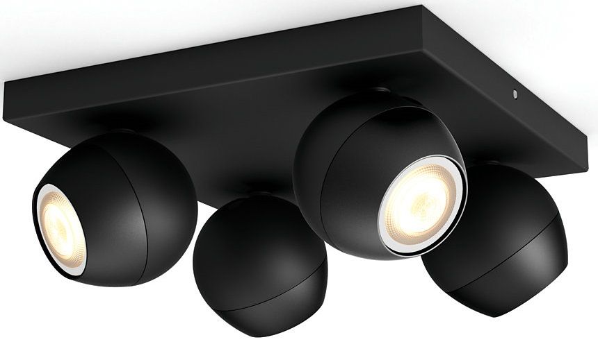 

Смарт-светильник PHILIPS BUCKRAM plate/spiral 4x5.5W 240V (50474/30/P7) Black