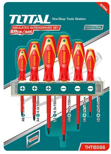 

Набір діелектричних викруток Total 6 шт (THTIS566)