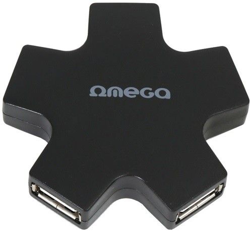 

USB-хаб Omega 4 Ports USB 2.0 (OUH24SB) Star Black