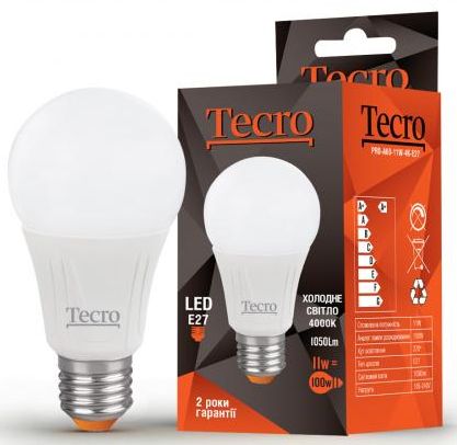 

Лампа LED Tecro PRO-A60-11W-4K-E27 11W 4000K E27