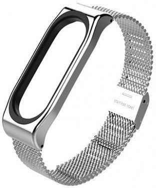 

Ремешок для Xiaomi Mi Band 3 Metal Milanese Band Silver