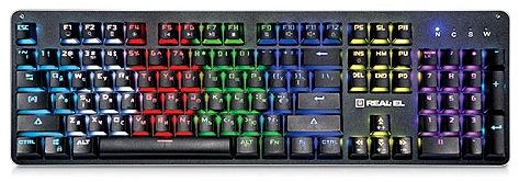 

Клавіатура Real-El M47 RGB Blue Switch USB (EL123100026)