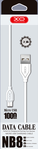 Кабель USB XO NB8 lightning 1m 2.1A White