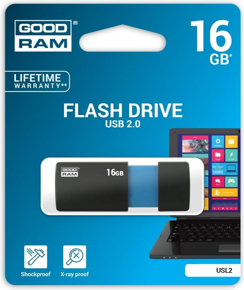 

USB флеш накопичувач Goodram USL2 16GB Black (USL2-0160K0R11)