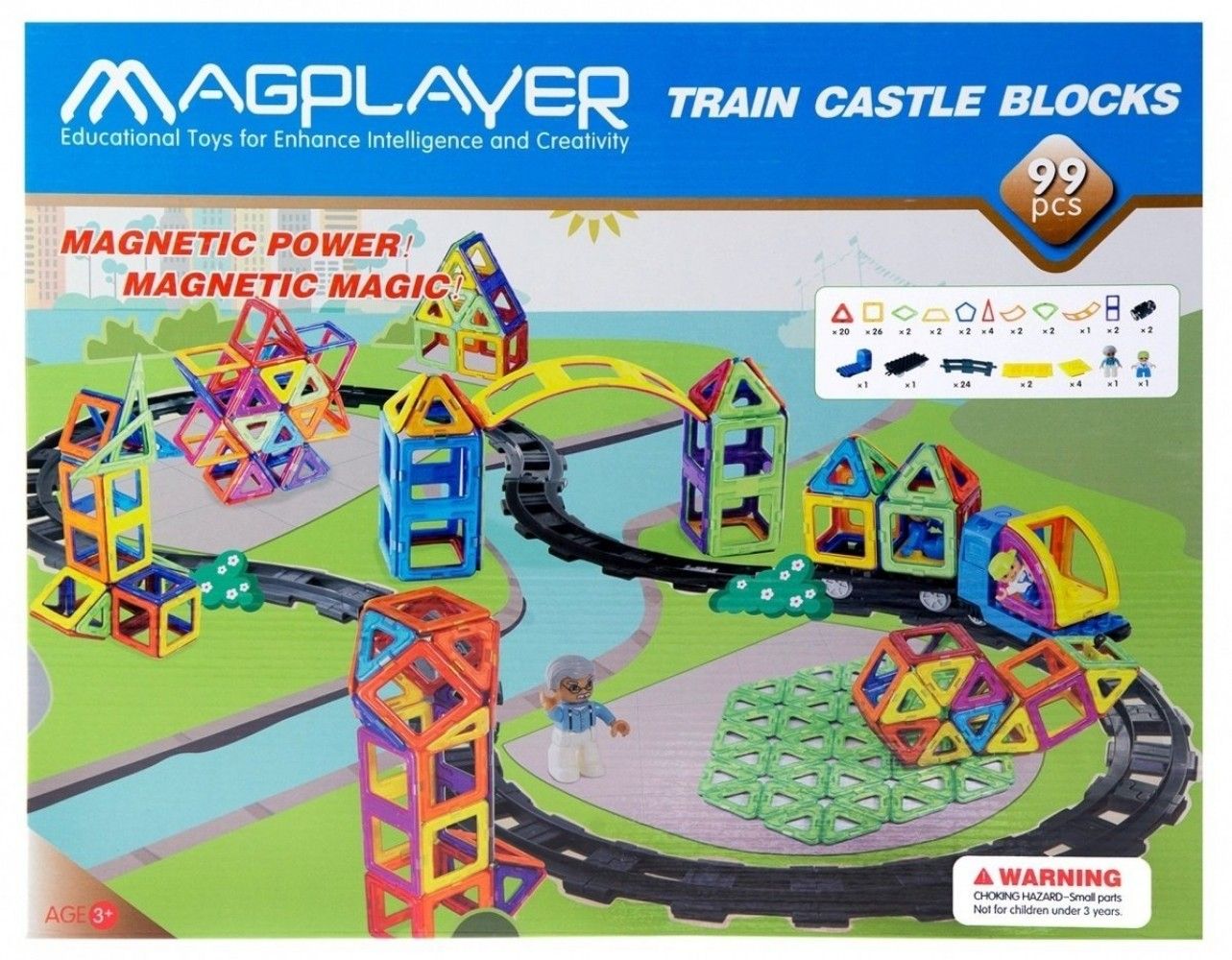 

Магнітний конструктор MagPlayer 99 елементів (MPK-99)