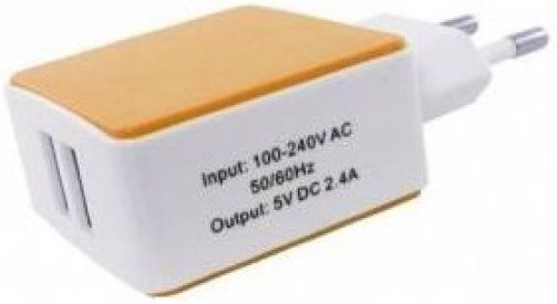 

Мережевий зарядний пристрій Gelius Gold Edition 2USB 2.4A White/Orange