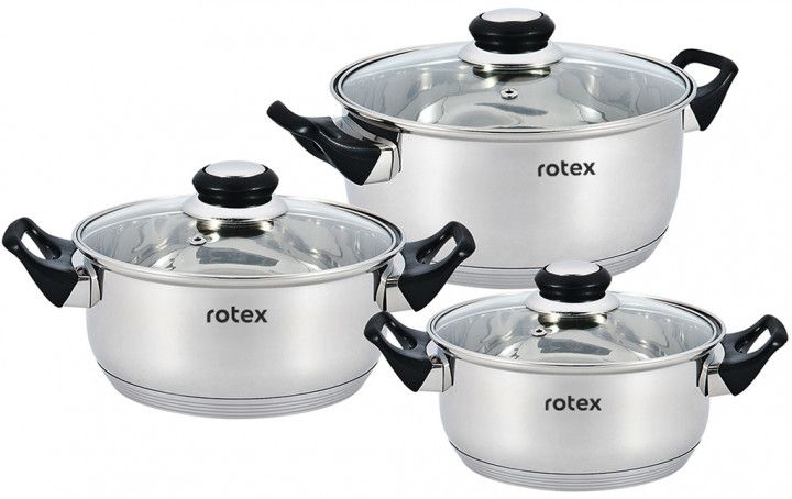 

Набір каструль Rotex Bergamo з 6 предметів (RC011-6S Bergamo)