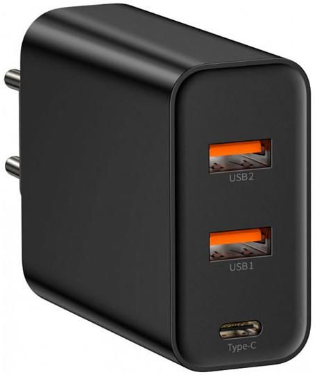 

Мережевий зарядний пристрій Baseus PPS Three Output Quick Charger 60W (CCFS-G01) Black