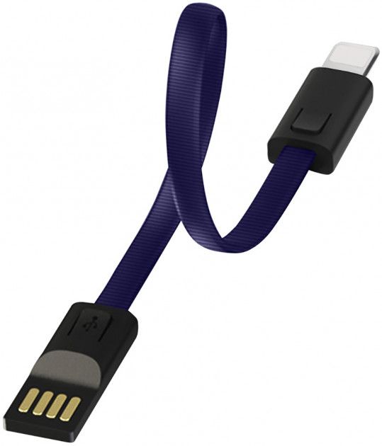 

Кабель ColorWay USB — Apple Lightning (брелок) 2.4 A 22 см (CW-CBUL021-BL) Blue