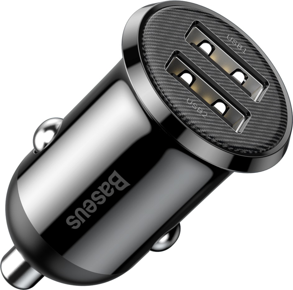 

Автомобільний зарядний пристрій Baseus Grain Pro 4.8A 2USB (CCALLP-01) Black