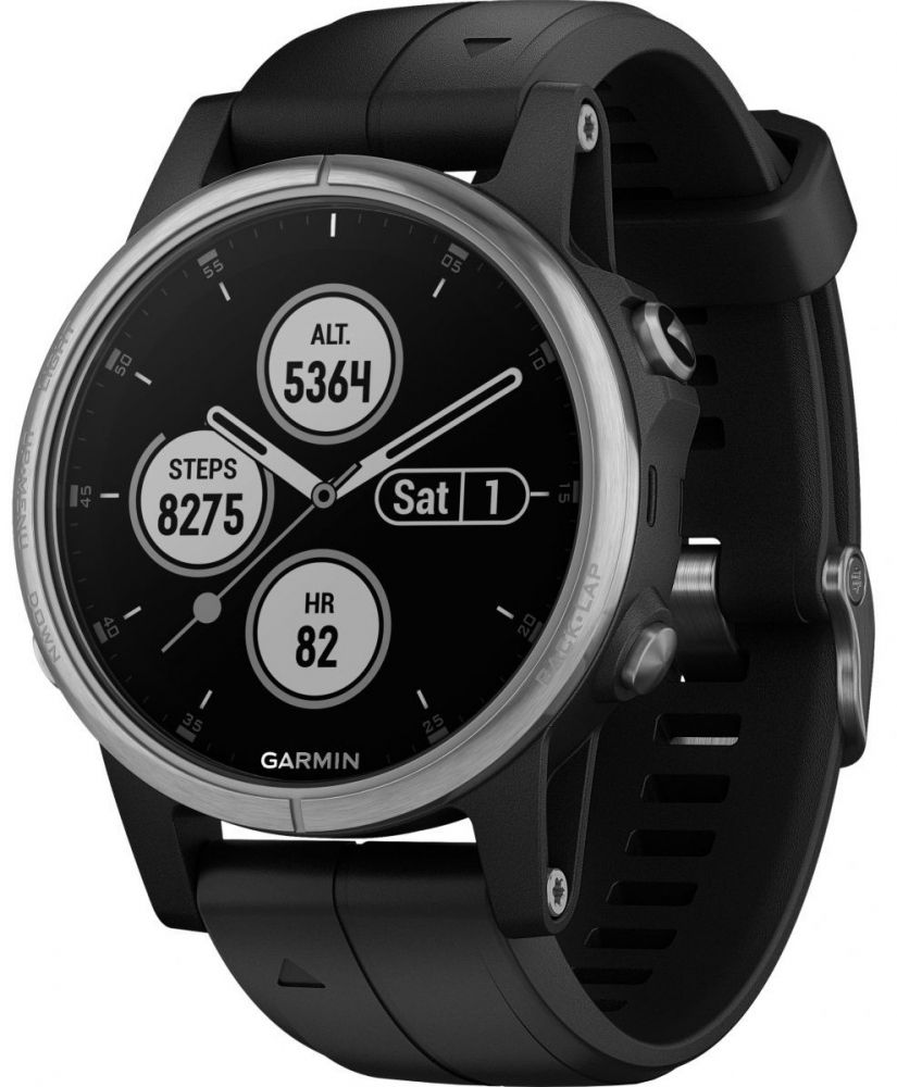 

Спортивные часы Garmin Fenix 5S Plus (010-01987-63) Silver with Black Band