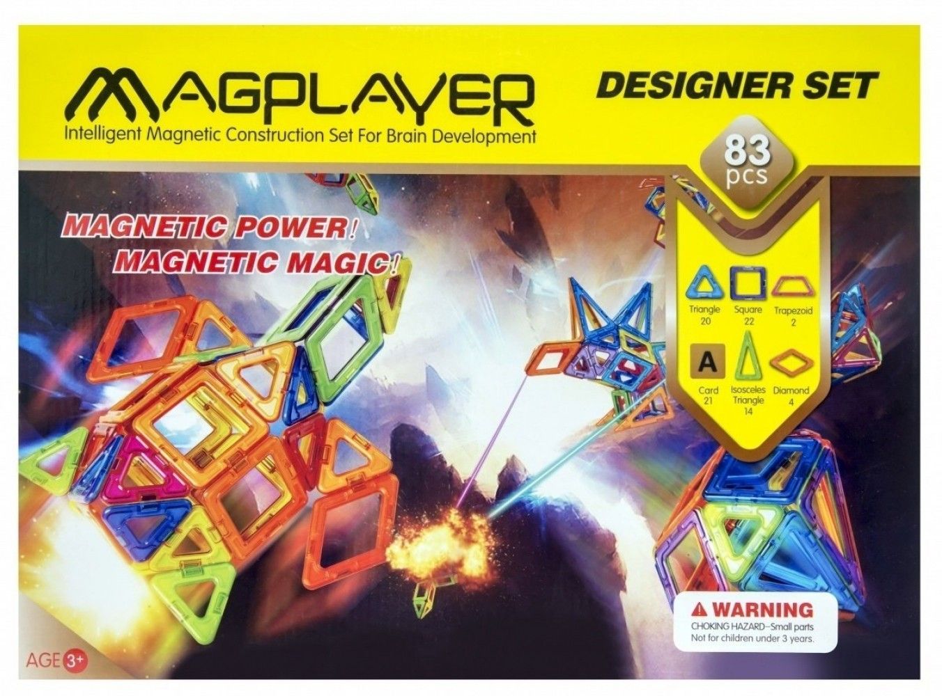 

Магнітний конструктор MagPlayer 83 елементи (MPA-83)