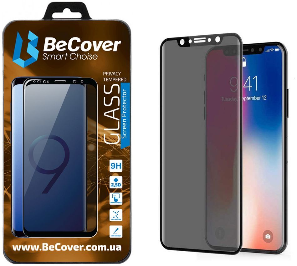 

Защитное стекло BeCover Anti-spying для Honor 10 Lite (703910) Black
