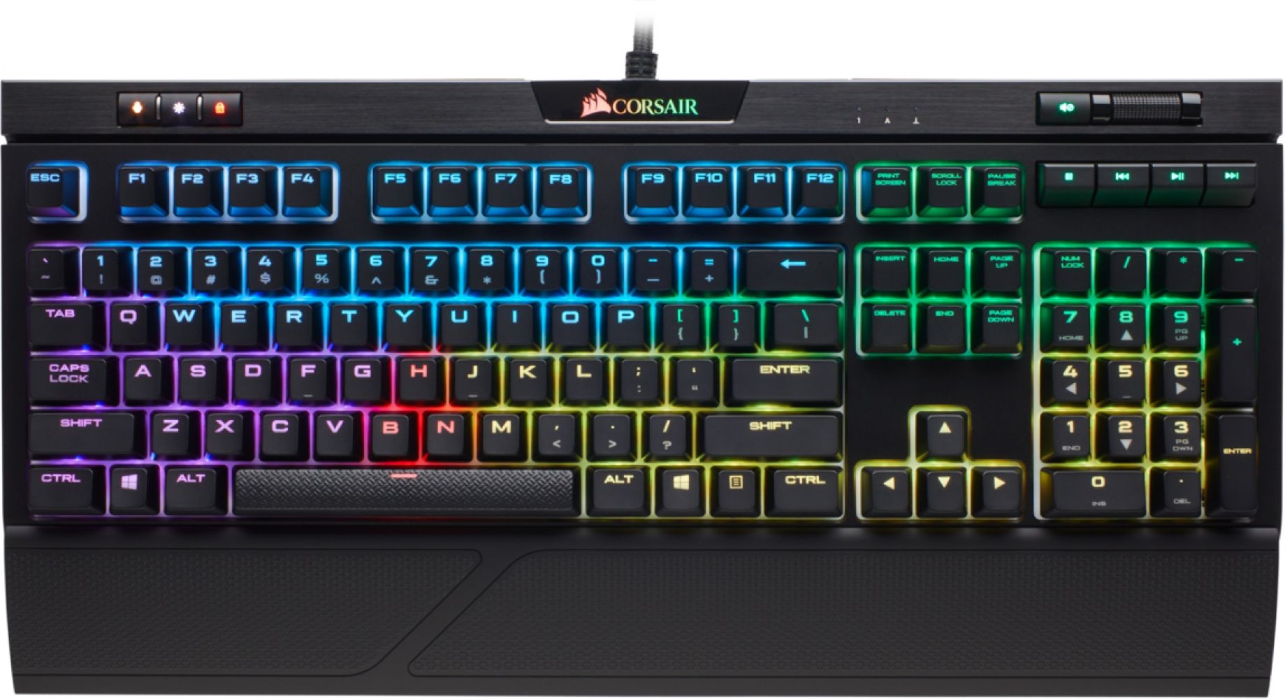 

Клавіатура дротова Corsair Strafe RGB Silent MK.2 Cherry MX USB (CH-9104113-RU)