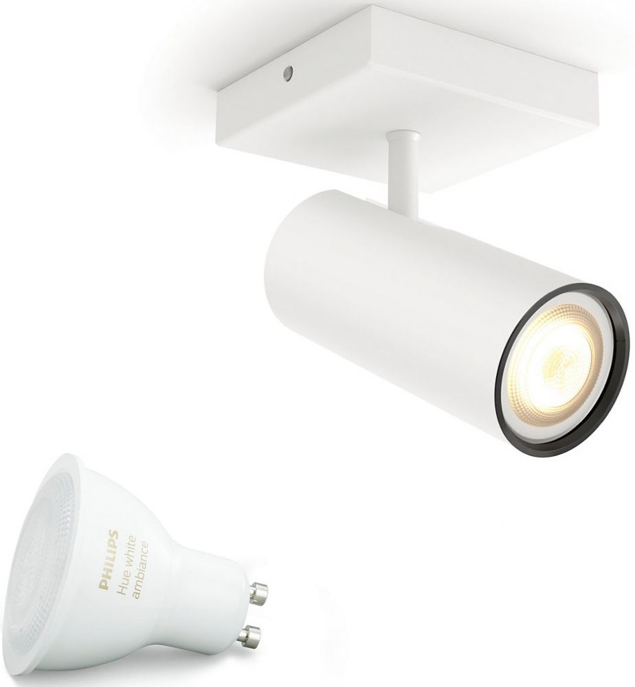 

Смарт-светильник PHILIPS BURATTO single spot 1x5.5W 240V ext. (50461/31/P8) White