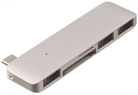 

Адаптер Kit Multiport Adaptor USB Type C to 3xUSB 3.0 / SD / microSD reader (C5IN1SL) Silver