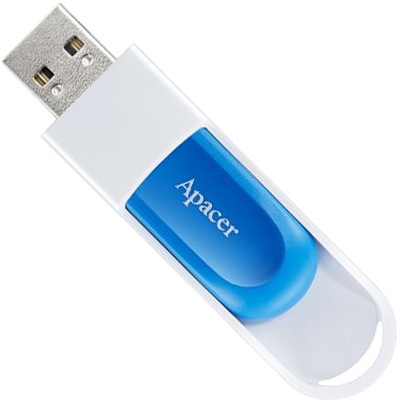 

USB флеш накопитель Apacer AH23A 32GB USB (AP32GAH23AW-1) White/Blue