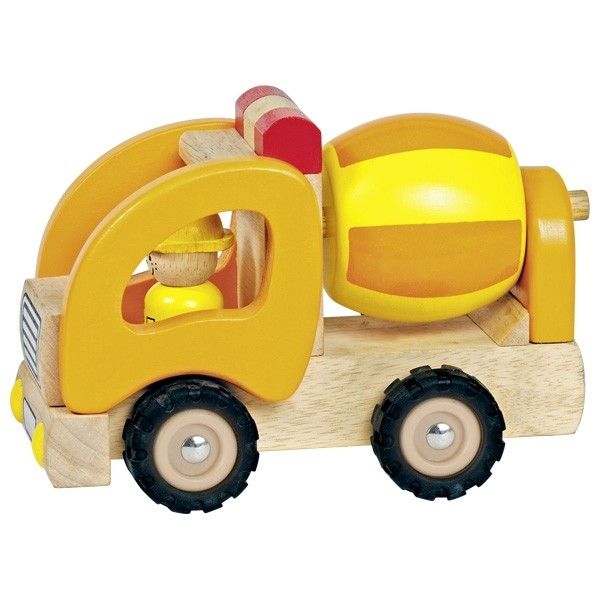 

Машинка деревянная goki Бетономешалка (55926G) Yellow