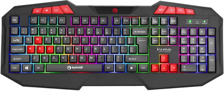 

Клавіатура дротова Marvo K602 Multi-LED USB