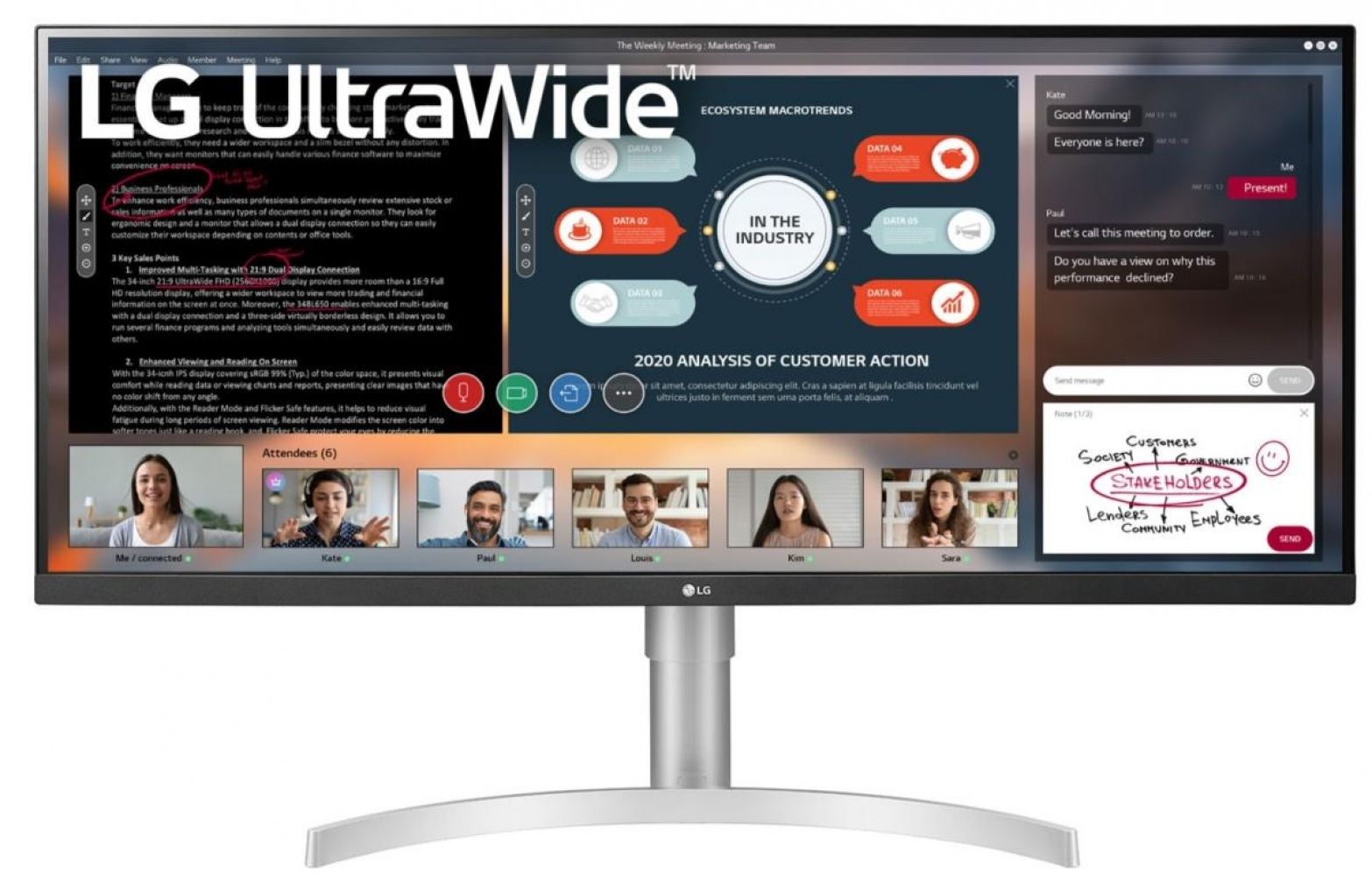 

Монітор LG 34WN650-W