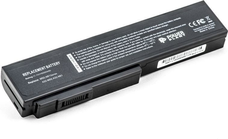 

Акумулятор PowerPlant A32-M50, AS M50 3S2P для Asus M50 Black (11.1V/5200mAh/6 Cells) (NB00000104)