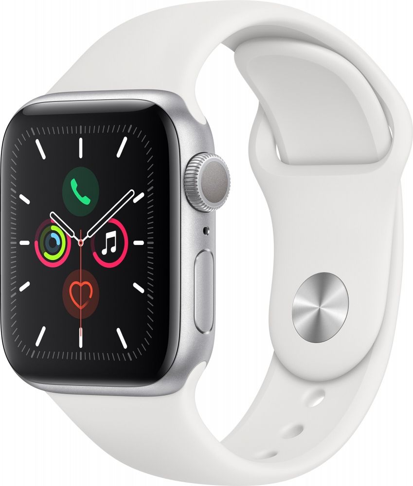 

Apple Watch Series 5 44mm Silver Aluminum Case with White Sport Band MWVD2GK/A