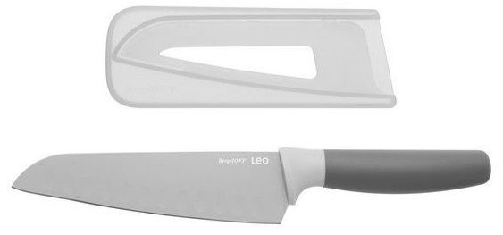 

Кухонний ніж BergHOFF Leo Сантоку з покриттям 170 мм у чохлі (3950038)