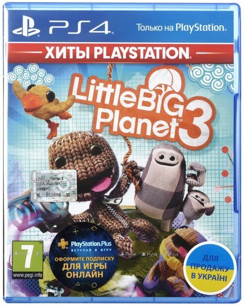 

Диск LittleBigPlanet 3 - Хиты PlayStation (PS4, русская версия)