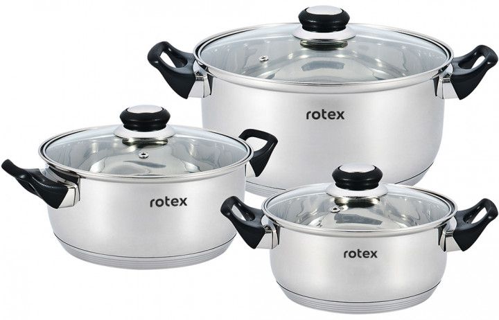 

Набір каструль Rotex Bergamo з 6 предметів (RC011-6L Bergamo)