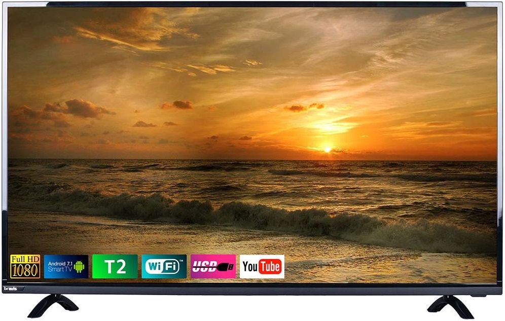 

Телевизор Bravis LED-49E6000 Smart + T2 Black