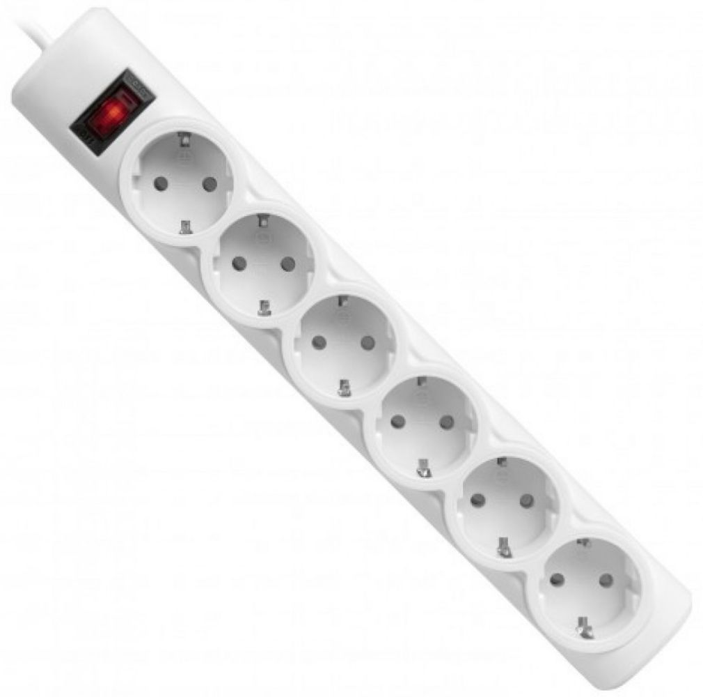 

Мережевий фільтр Defender DFS 151 6 розеток 1.8 м (99489) White
