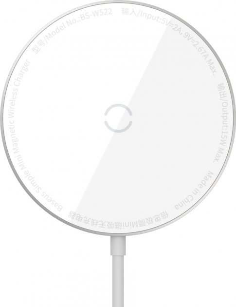 

Бездротовий зарядний пристрій Baseus Simple Mini Magnetic 15W (WXJK-F02)