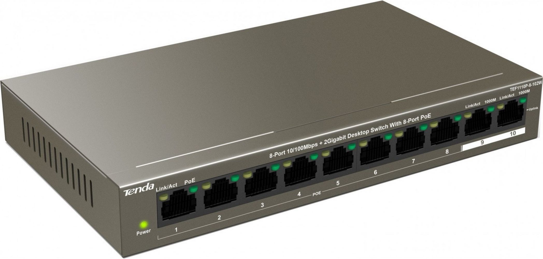 

Комутатор Tenda TEF1110P-8-102W