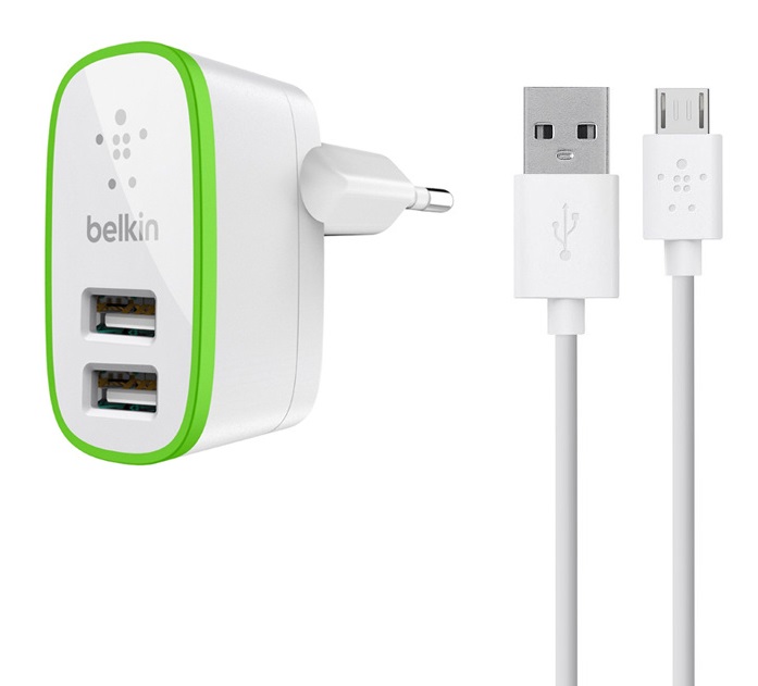 

Сетевое зарядное устройство BELKIN 2USB (2.1A/10Watt) (BK670) White